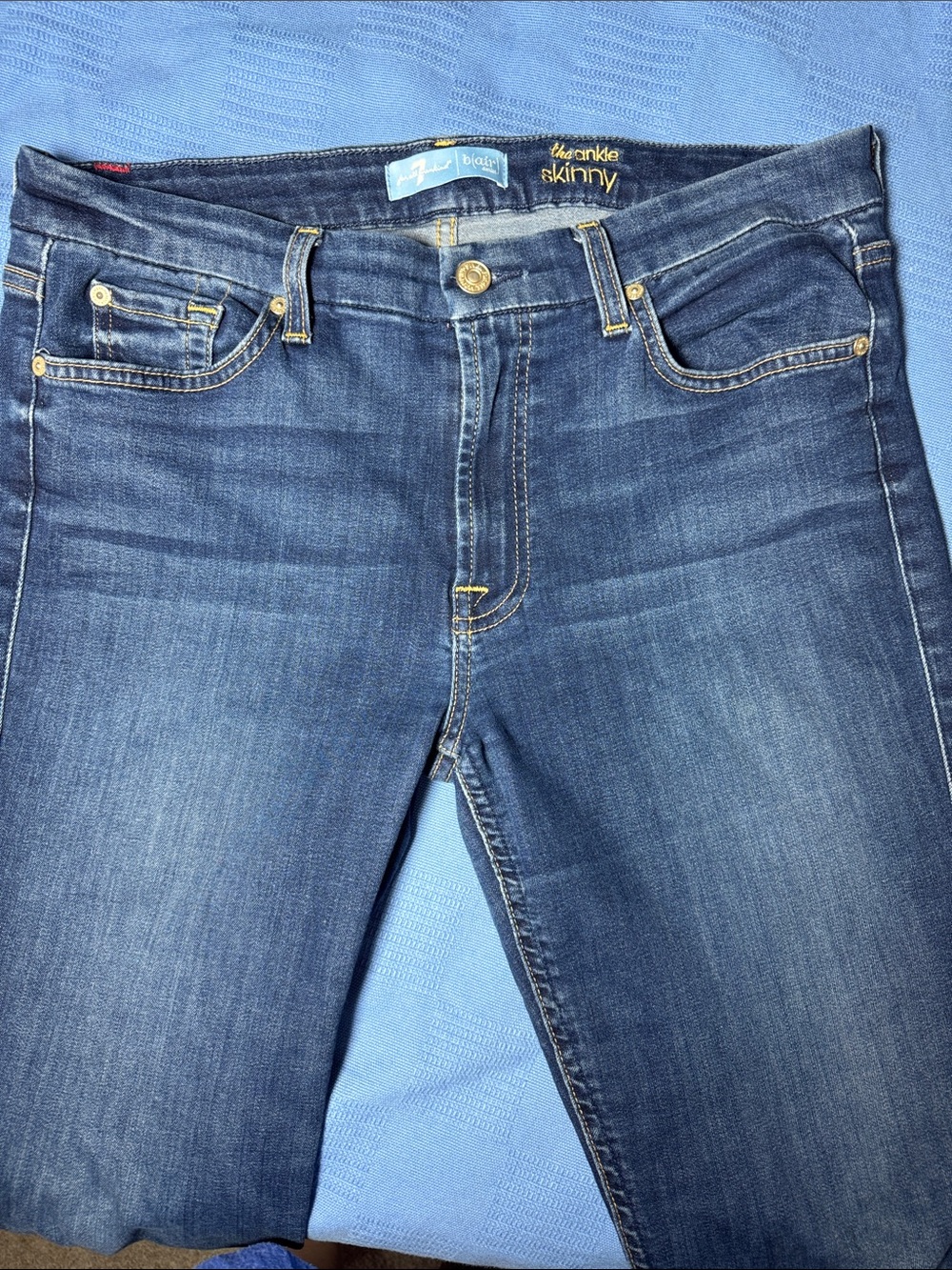 Sz 31 7 for All Mankind b(air) denim  Ankle Skinny Jeans Gently Worn